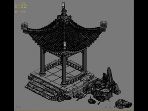 city building - gazebo 032 3D मॉडल