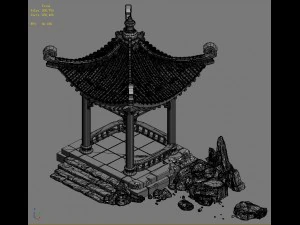 city building - gazebo 032 3D Model