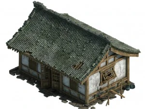 городское здание - разрушенный дом 3D Модель