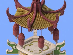 edificio cittadino - padiglioni decorativi 03 Modello 3D