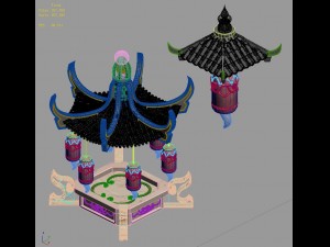 city building - decorative pavilions 03 Model 3D