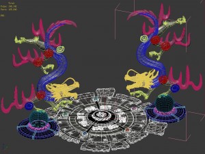 city - round chariography 05 Modelo 3D