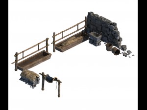 livestock - old horse circle 3Dモデル