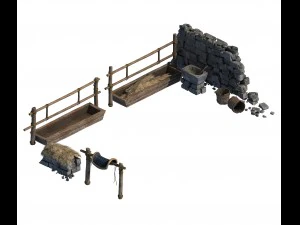 livestock - old horse circle 3D Model