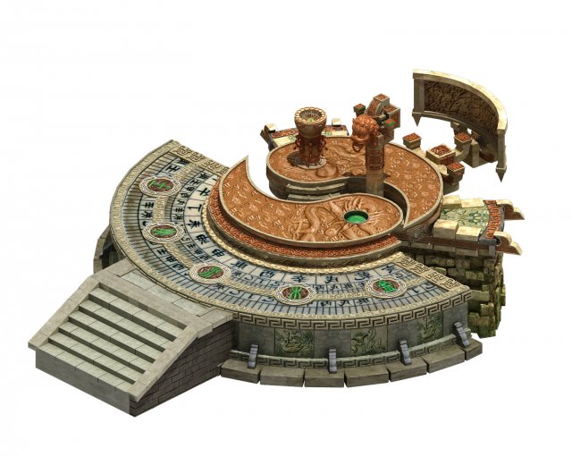 taoism - altar 3D Model .c4d .max .obj .3ds .fbx .stl .blend 