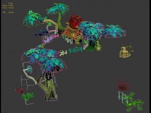 low mold scene - field hut 3D-Modell