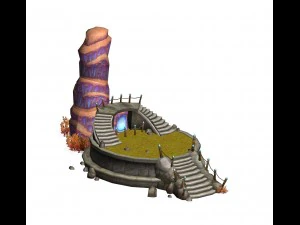 low mold - architecture - boat - altar - machine b 3D Model
