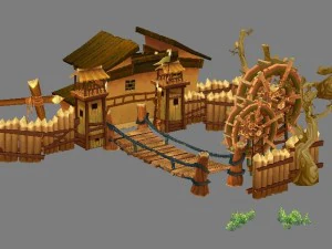 molde bajo - arquitectura rural Modelo 3D