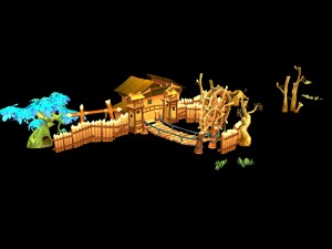 low mold - rural architecture Modèle 3D