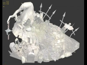 jogo de molde baixo - as ru&iacute;nas do cemit&eacute;rio Modelo 3D