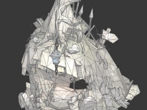 low mold game - the ruins of the cemetery Modello 3D
