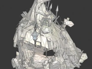 jogo de molde baixo - as ru&iacute;nas do cemit&eacute;rio Modelo 3D