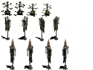 house flagpole - candlestick Model 3D