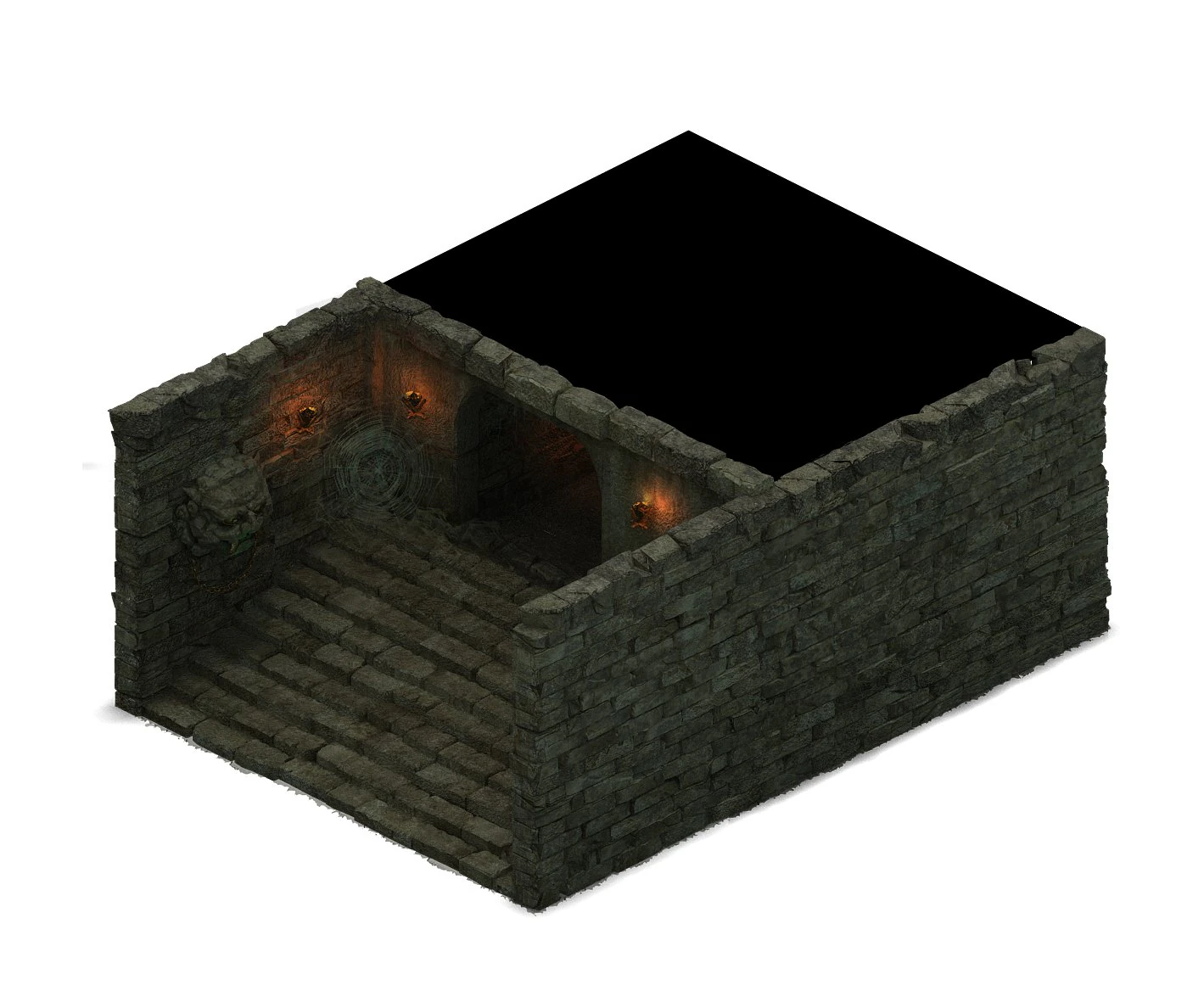 underground palace - exit 3D Model .c4d .max .obj .3ds .fbx .stl .blend 