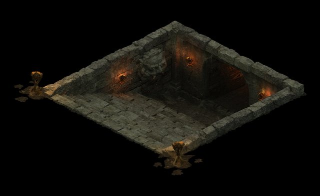 underground palace - entrance 3D Model .c4d .max .obj .3ds .fbx .stl .blend