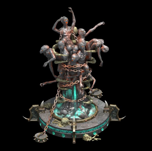 hell - ghost totem Modèle 3D .c4d .max .obj .3ds .fbx .stl .blend 