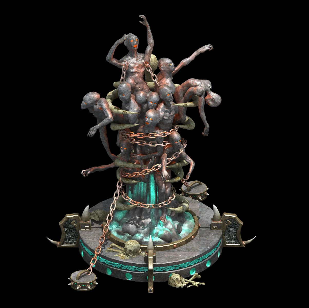 hell - ghost totem 3D Model .c4d .max .obj .3ds .fbx .stl .blend
