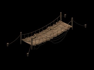 sling - wooden bridge 03 3D Model