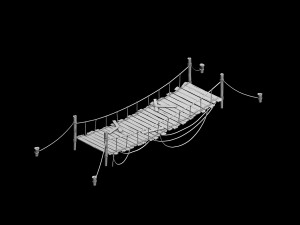 sling - wooden bridge 03 3Dモデル