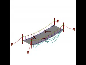 sling - wooden bridge 03 3D Model