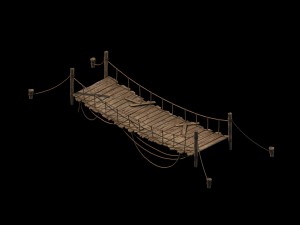 sling - wooden bridge 03 3Dモデル