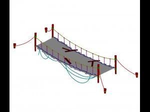 sling - wooden bridge 03 3D Model