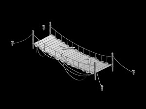 sling - wooden bridge 03 3Dモデル