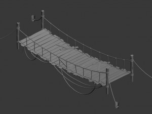 sling - wooden bridge 03 3Dモデル