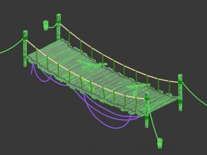 sling - wooden bridge 03 3Dモデル