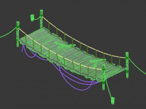 sling - wooden bridge 03 3D Model