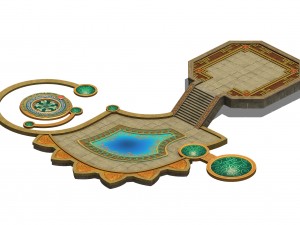 cave - platform ground Modelo 3D