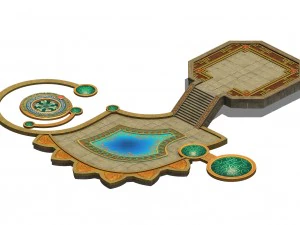 cave - platform ground 3D Model