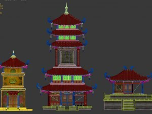 cave - system building 03 3D Model
