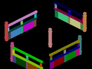 ancient building accessories - railings 01 3D Model