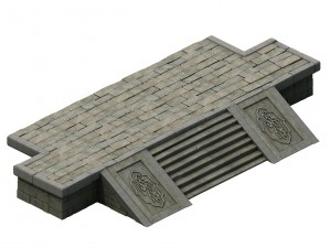 ancient building accessories - front steps 3D 모델