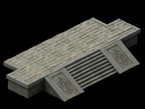 ancient building accessories - front steps 3D Модель