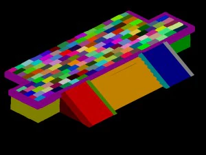 ancient building accessories - front steps 3D Model