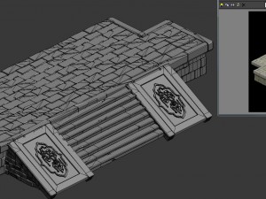 ancient building accessories - front steps 3D Модель