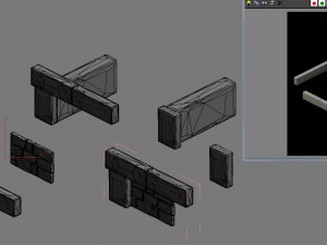ancient building accessories - stone wall 3D-Modell