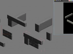 ancient building accessories - stone wall 3D Model