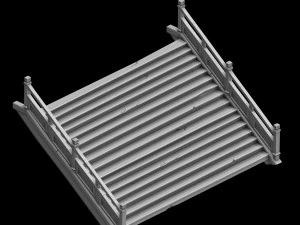 ancient building accessories - stone staircase 01 3D Model