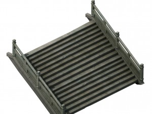 ancient building accessories - stone staircase 01 Model 3D