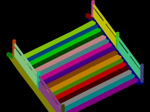 ancient building accessories - stone staircase 01 Model 3D