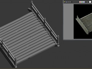 ancient building accessories - stone staircase 01 Model 3D