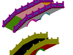 ancient architecture - stone bridge 3D-Modell