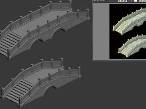 ancient architecture - stone bridge 3D-Modell