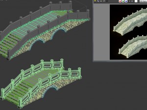 ancient architecture - stone bridge 3D-Modell