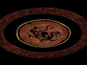 ghost home - ring dragon plate Modèle 3D