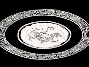 ghost home - ring dragon plate Modèle 3D