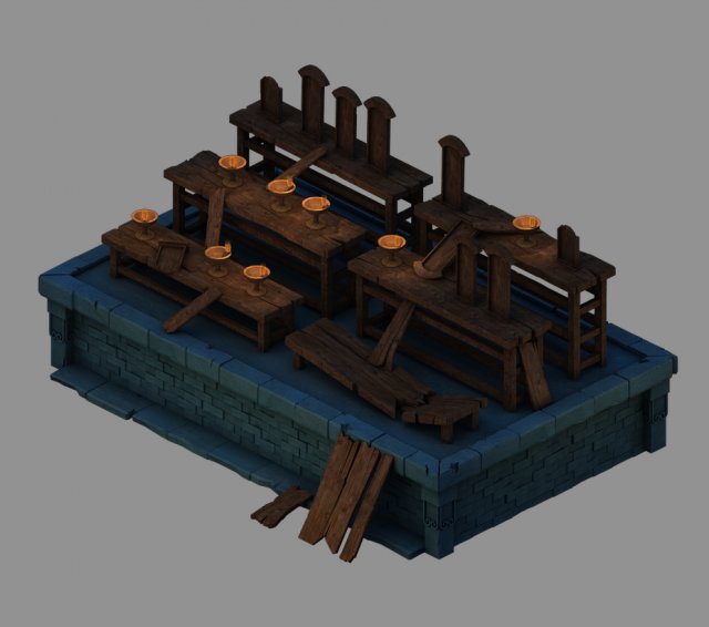 ghost furniture - candlestick 01 3Dモデル .c4d .max .obj .3ds .fbx .stl .blend 